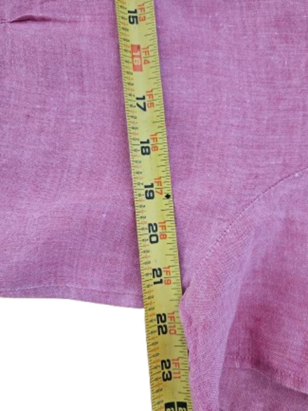 J. Jill Soft Red  100% Linen Button Down Blouse Sz Large - Picture 9 of 12